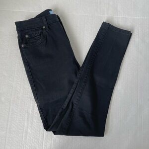 7 for all Mankind Black The High Waist Skinny Jeans Sz 27 b(air)